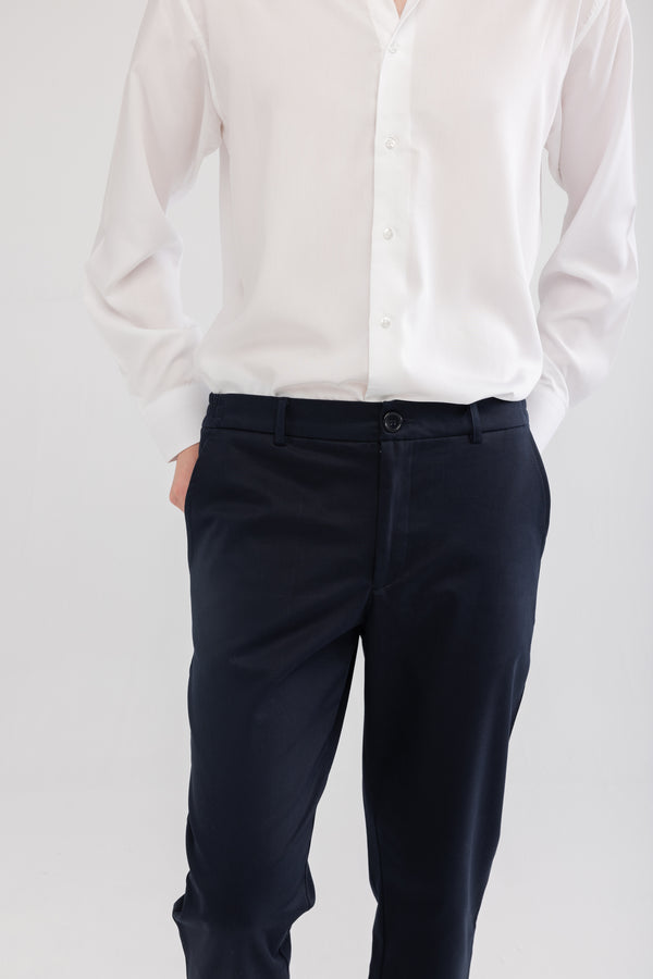 %100 Pamuk Lacivert Pantolon