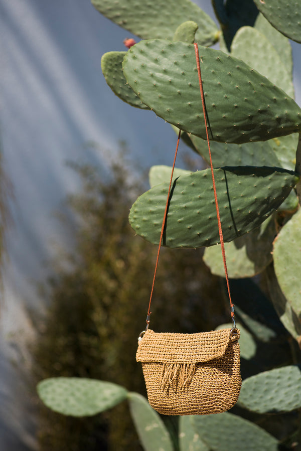 El Yapımı Örgü İp Renkli El Çantası