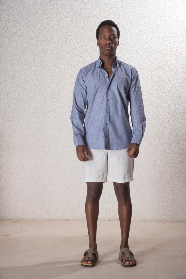 Erkek %100 Keten Taş Şort