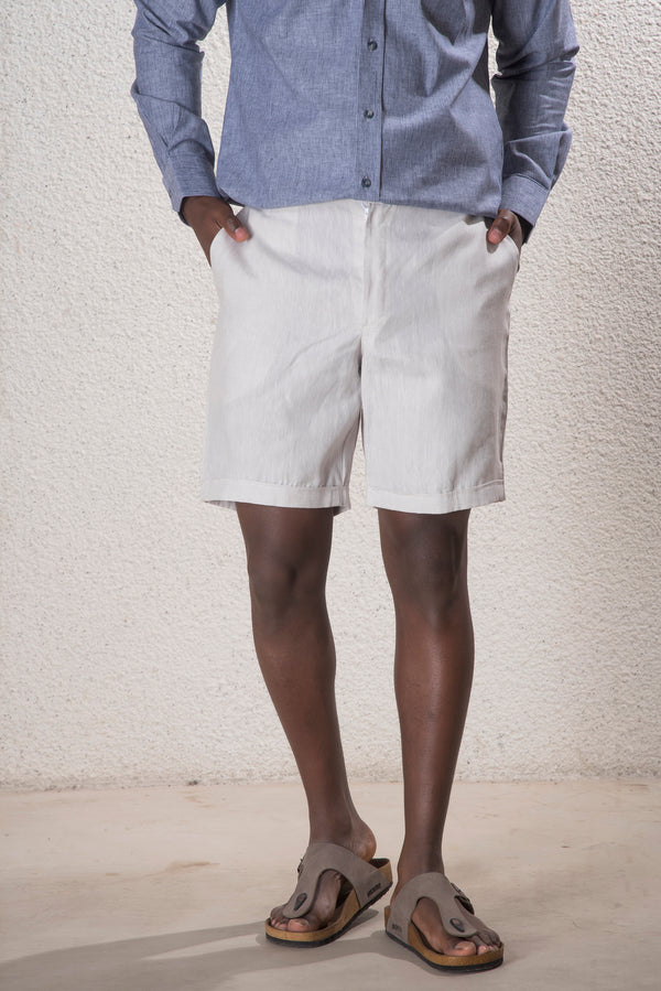 Erkek %100 Keten Taş Şort