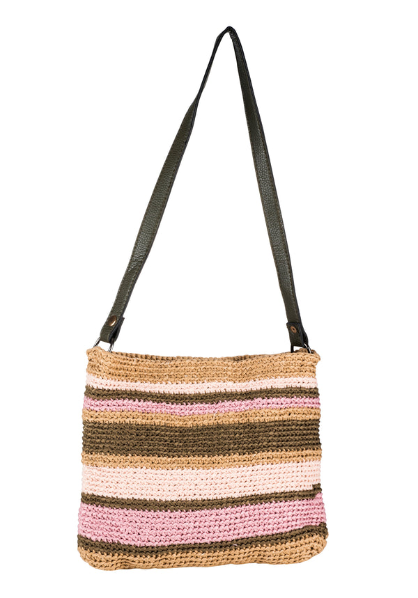 El Yapımı Örgü İp Renkli Plaj Çantası