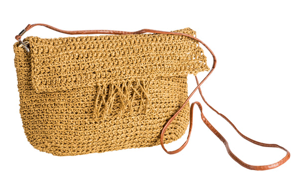 El Yapımı Örgü İp Renkli El Çantası