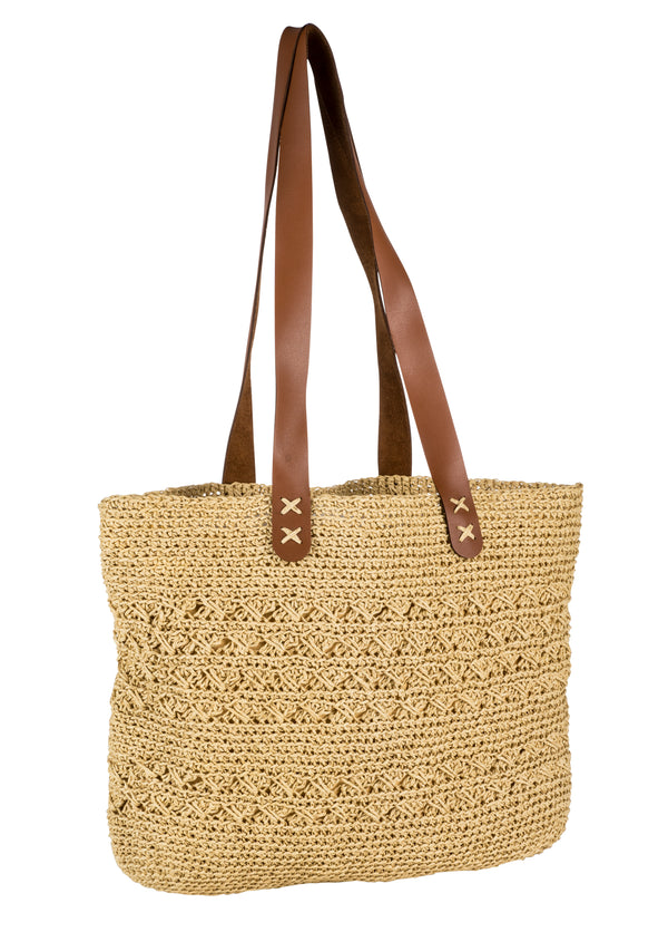 El Yapımı Örgü İp Renkli Plaj Çantası