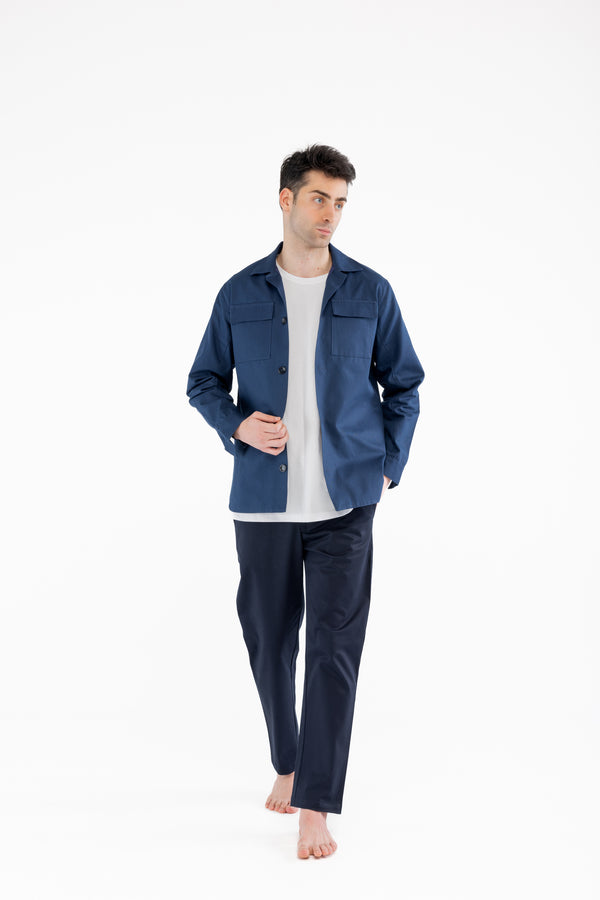 Lacivert %100 Pamuk Astarlı Erkek Ceket