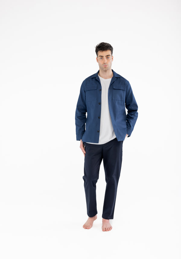 Lacivert %100 Pamuk Astarlı Erkek Ceket