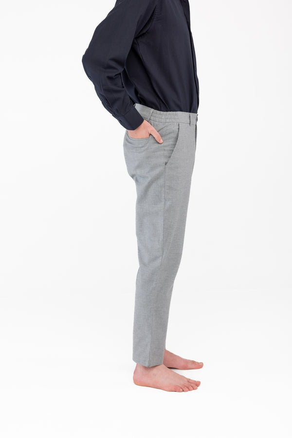 %100 Pamuk Gri Pantolon