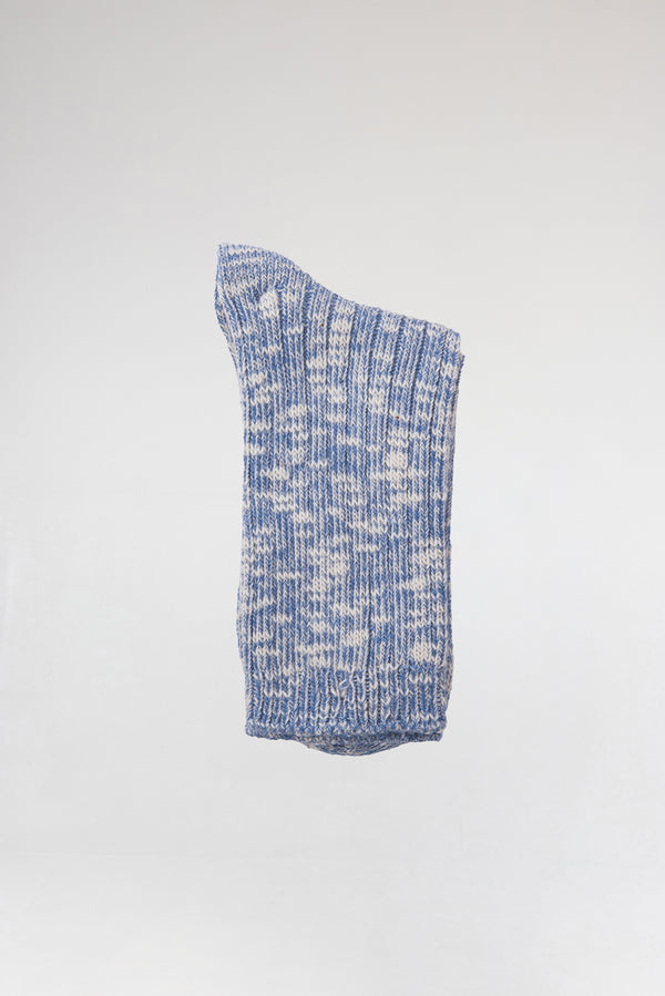 3'lü Flamlı Mavi Kadın Pamuk Çorap