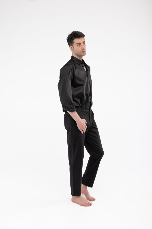 %100 Pamuk Siyah Pantolon