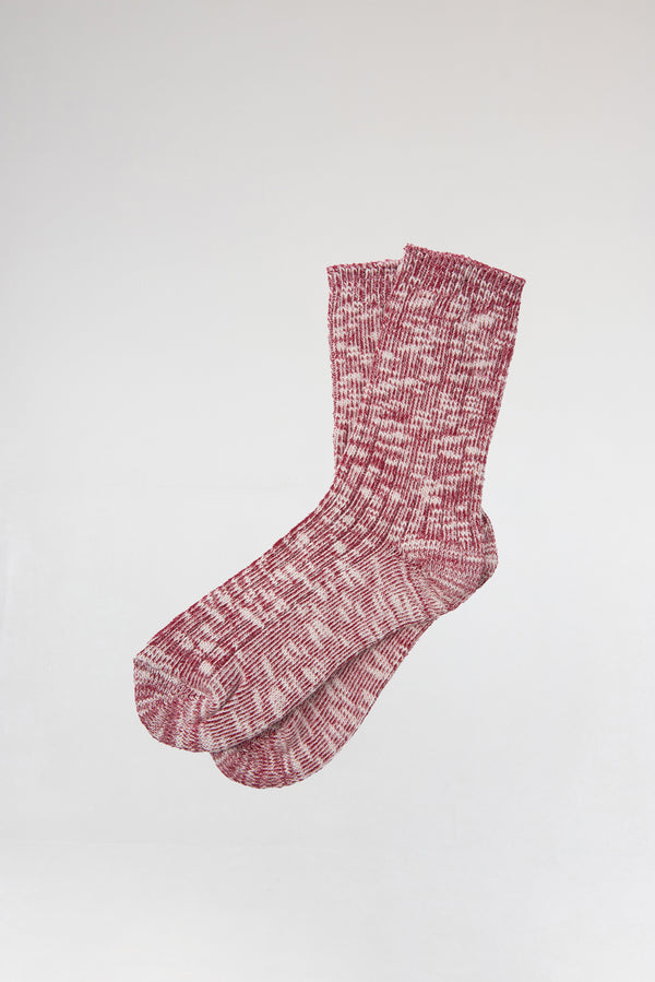 3'lü Flamlı Bordo Kadın Pamuk Çorap