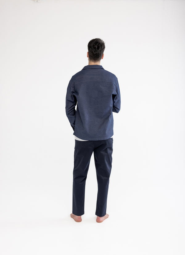 Erkek İndigo Gömlek Ceket