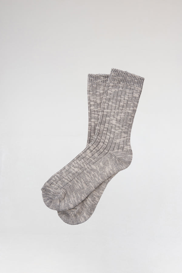 3'lü Flamlı Gri Kadın Pamuk Çorap