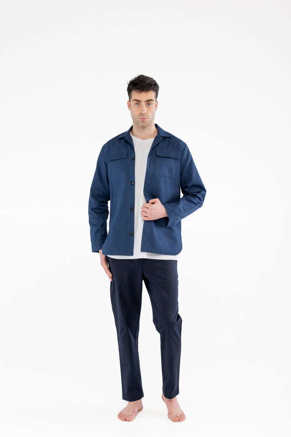 Lacivert %100 Pamuk Astarlı Erkek Ceket